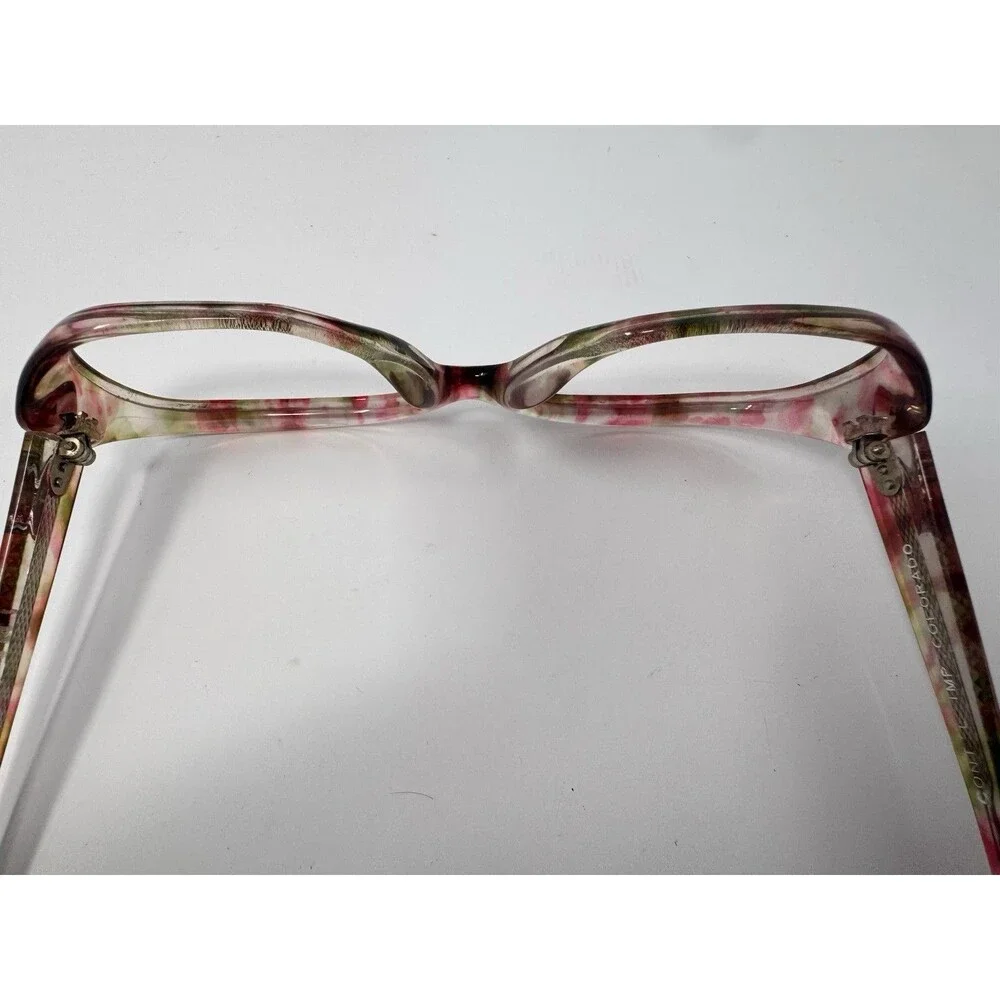 Vintage Confetti Acetate Eyeglass Frames Only 50-17-135 British Hong Kong NOS B